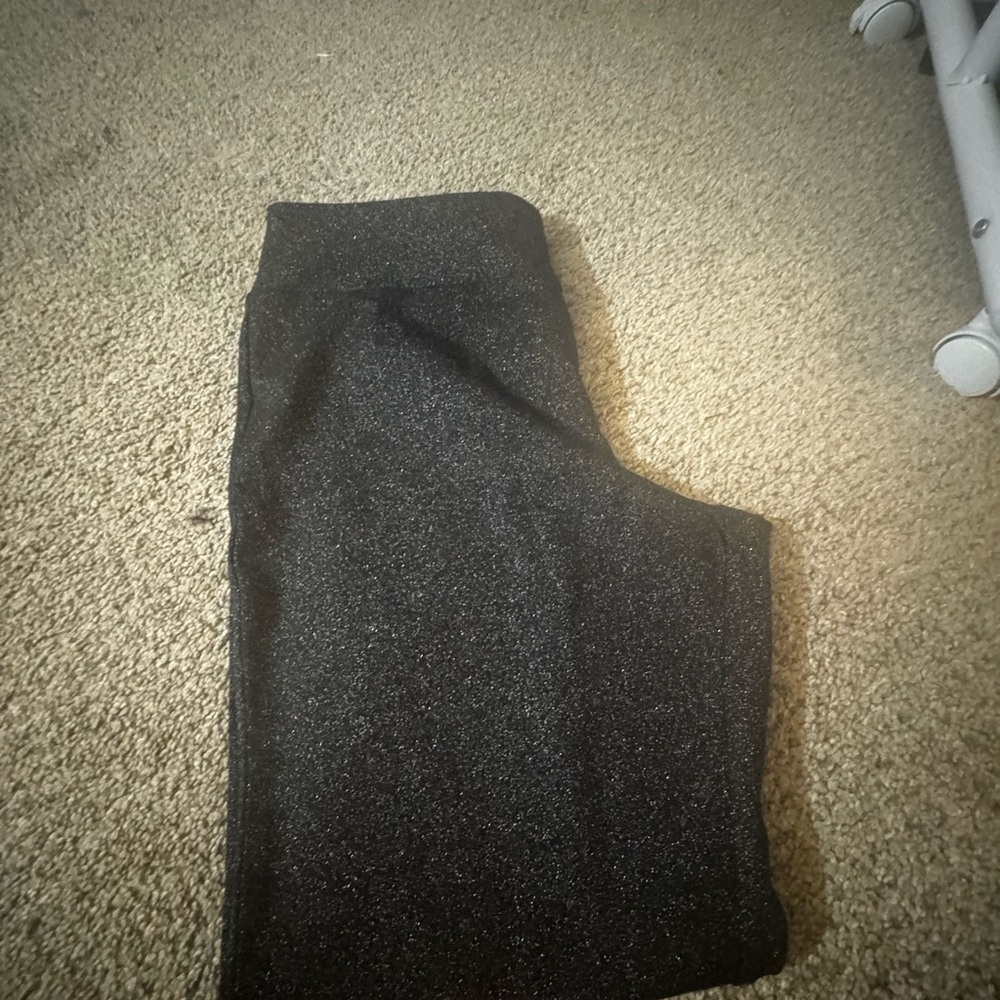 Glittery Black Kids Leggings